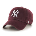 New York Yankees MLB 47 Brand Men Dark Maroon Clean Up Adjustable Hat product image 1, provided for visual reference and