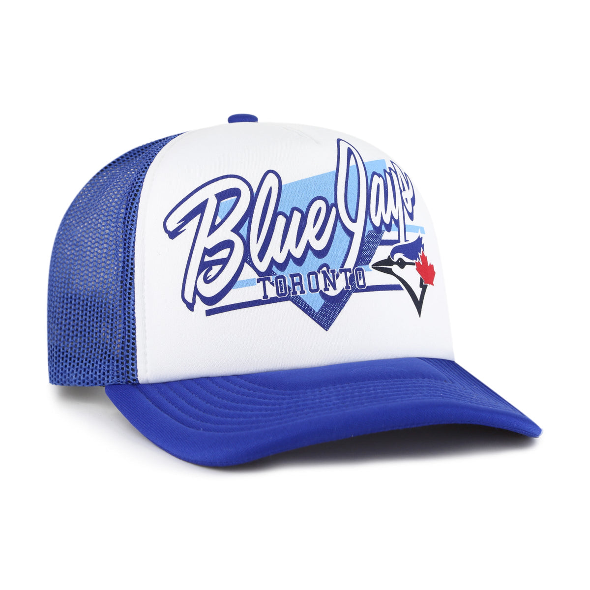 Toronto Blue Jays MLB 47 Brand Men Royal Hangout Foam Trucker Snapback product image 3, provided for visual reference and