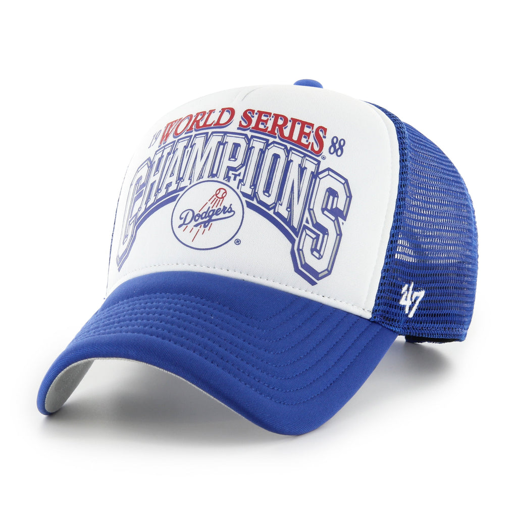 Los Angeles Dodgers MLB 47 Brand Men Royal 1988 World Series Offside Foam Trucker Snapback product image 4, provided for