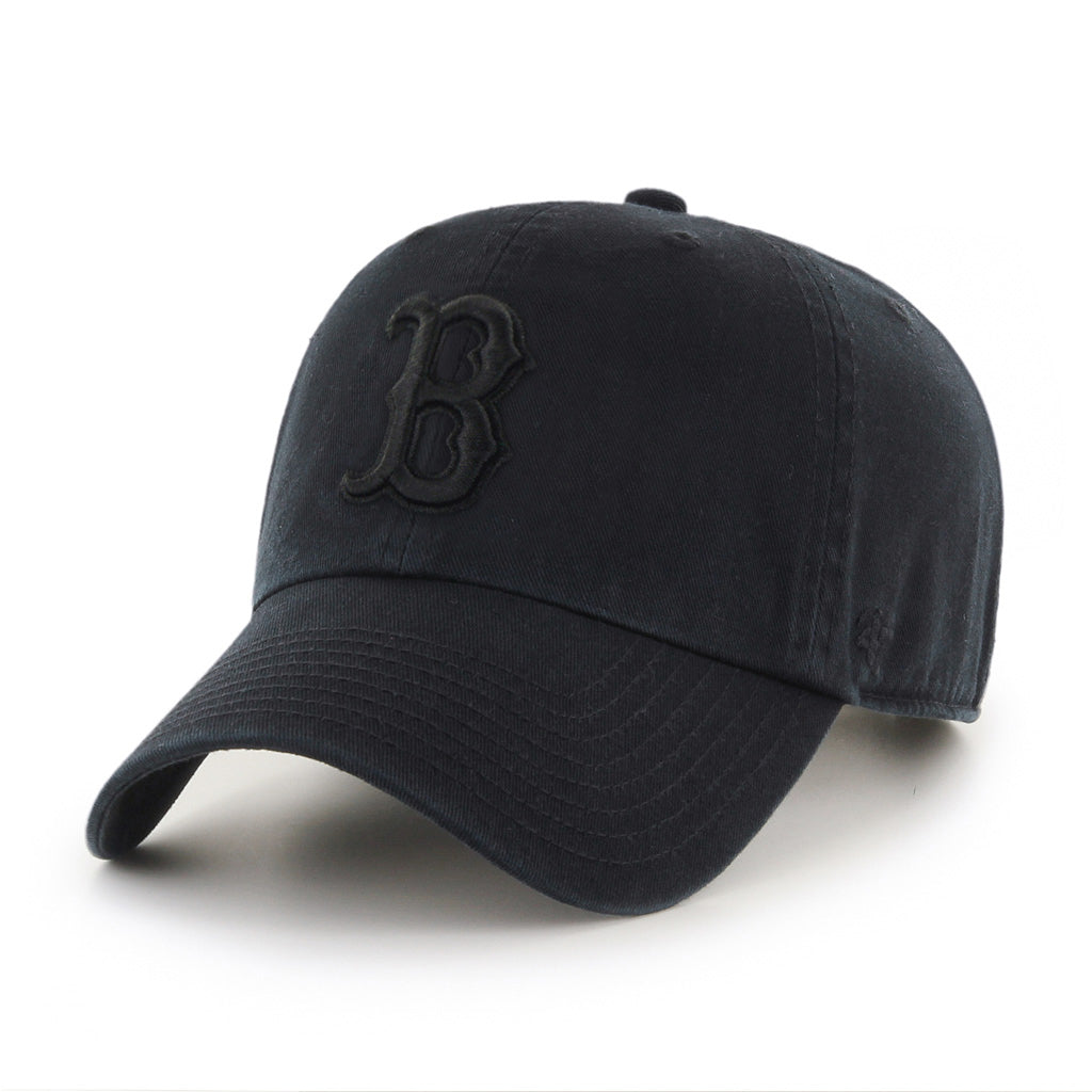 Boston Red Sox MLB 47 Brand Men Black on Black Clean Up Adjustable Hat product image 1, provided for visual reference and