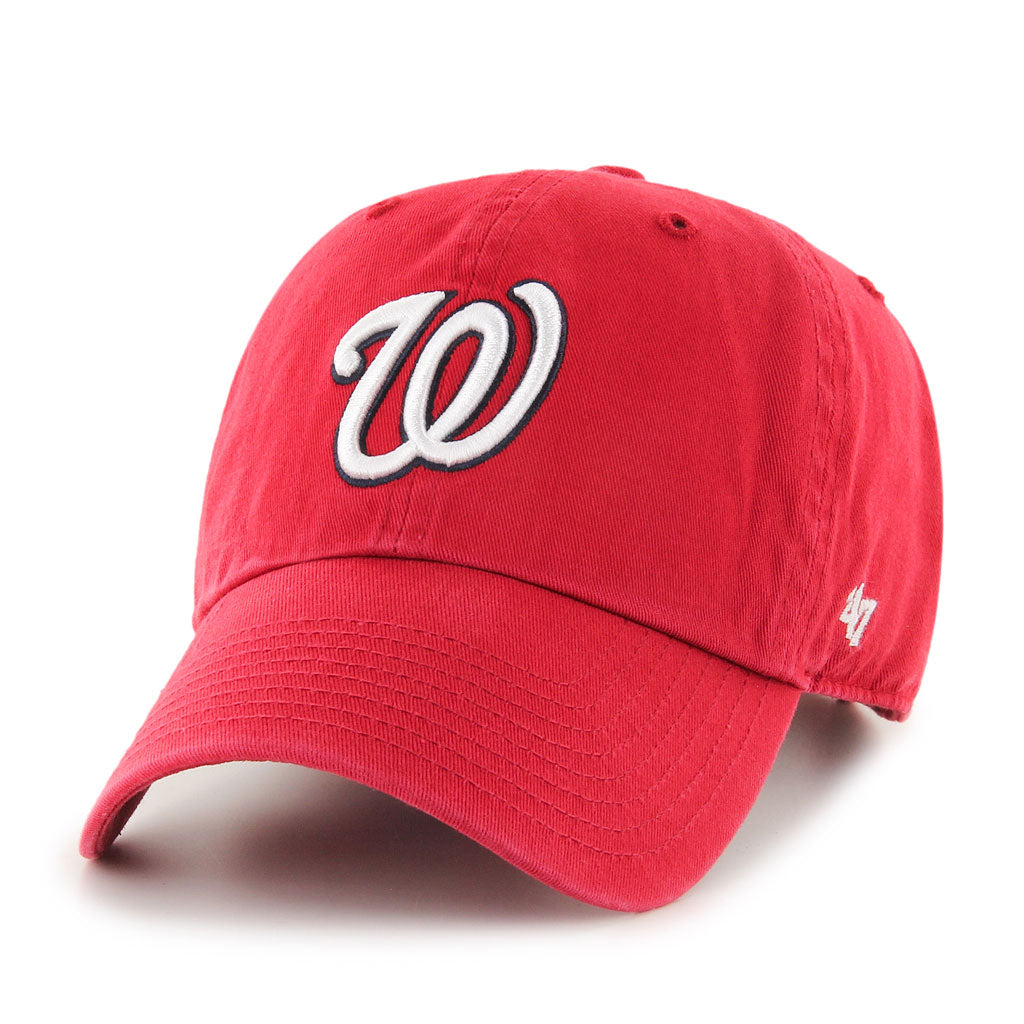 Washington Nationals MLB 47 Brand Men Red Clean Up Adjustable Hat product image 1, provided for visual reference and product