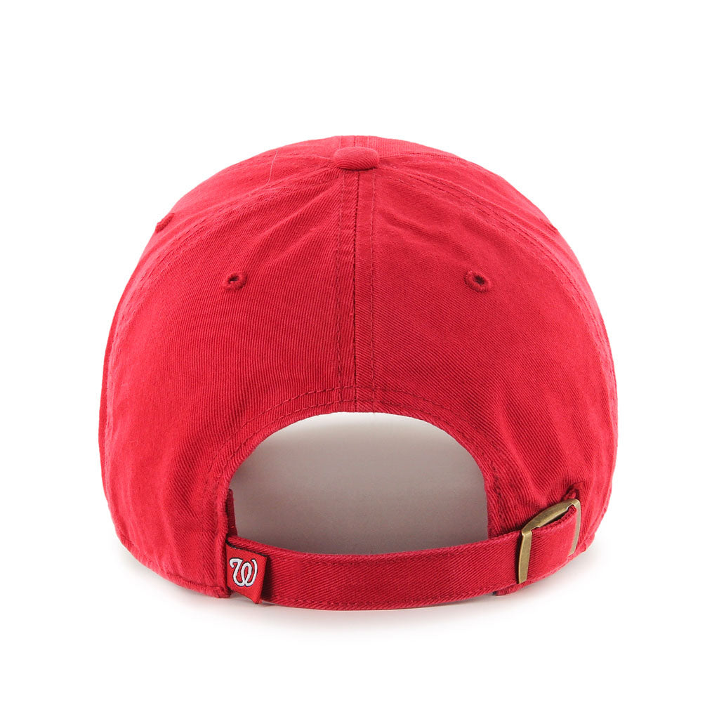 Washington Nationals MLB 47 Brand Men Red Clean Up Adjustable Hat product image 2, provided for visual reference and product