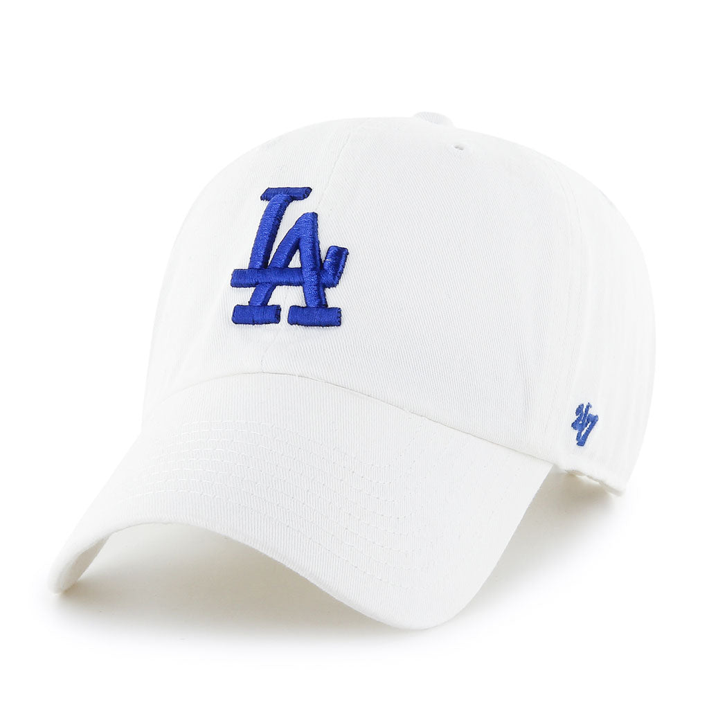 Los Angeles Dodgers MLB 47 Brand Men White Clean Up Adjustable Hat product image 1, provided for visual reference and