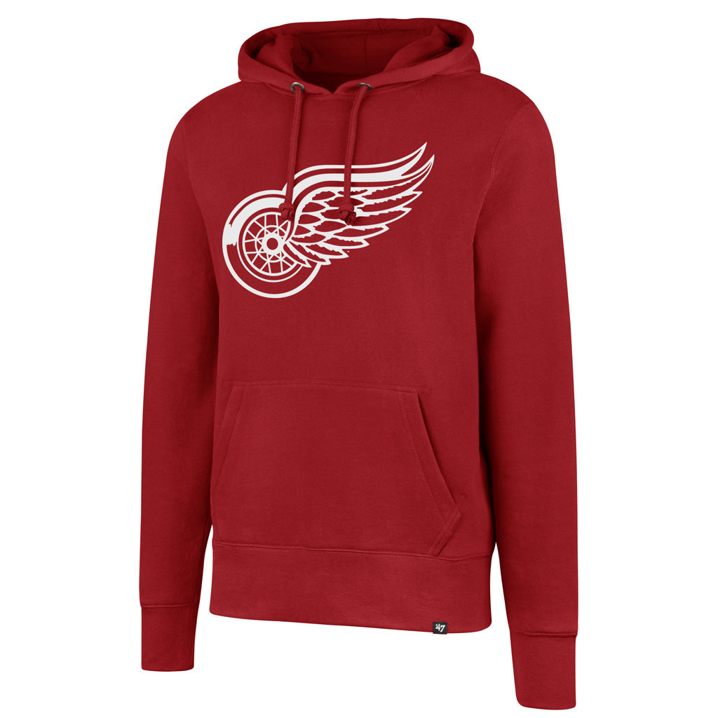 Detroit Red Wings NHL 47 Brand Men Red Imprint Headline Pullover Hoodie product image 1, provided for visual reference and
