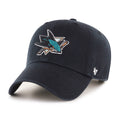 San Jose Sharks NHL 47 Brand Men Black Clean Up Adjustable Hat product image 1, provided for visual reference and product