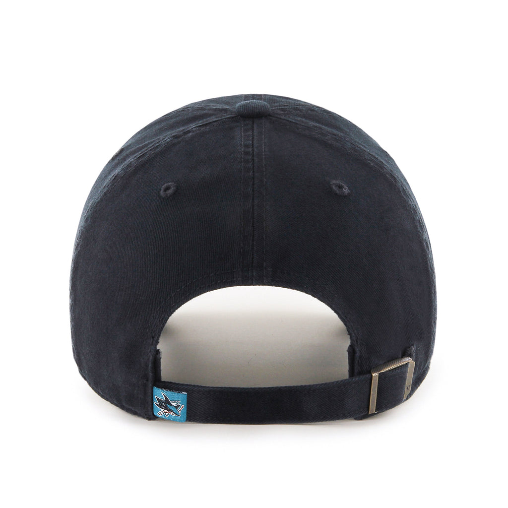 San Jose Sharks NHL 47 Brand Men Black Clean Up Adjustable Hat product image 2, provided for visual reference and product