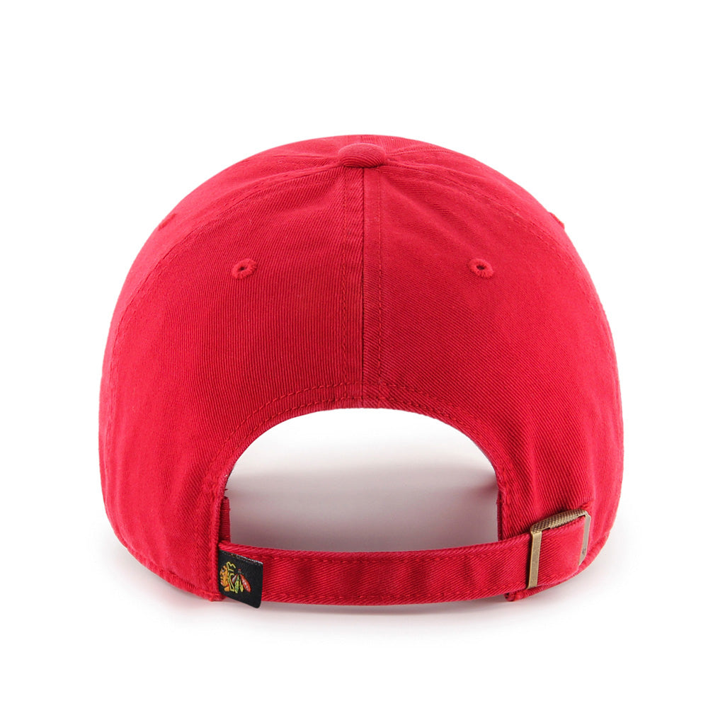 Chicago Blackhawks NHL 47 Brand Men Red Clean Up Adjustable Hat product image 2, provided for visual reference and product
