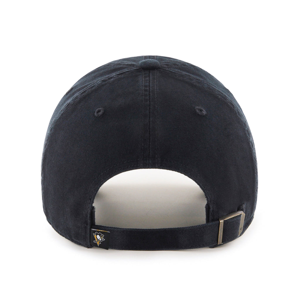 Pittsburgh Penguins NHL 47 Brand Men Black Clean Up Adjustable Hat product image 2, provided for visual reference and