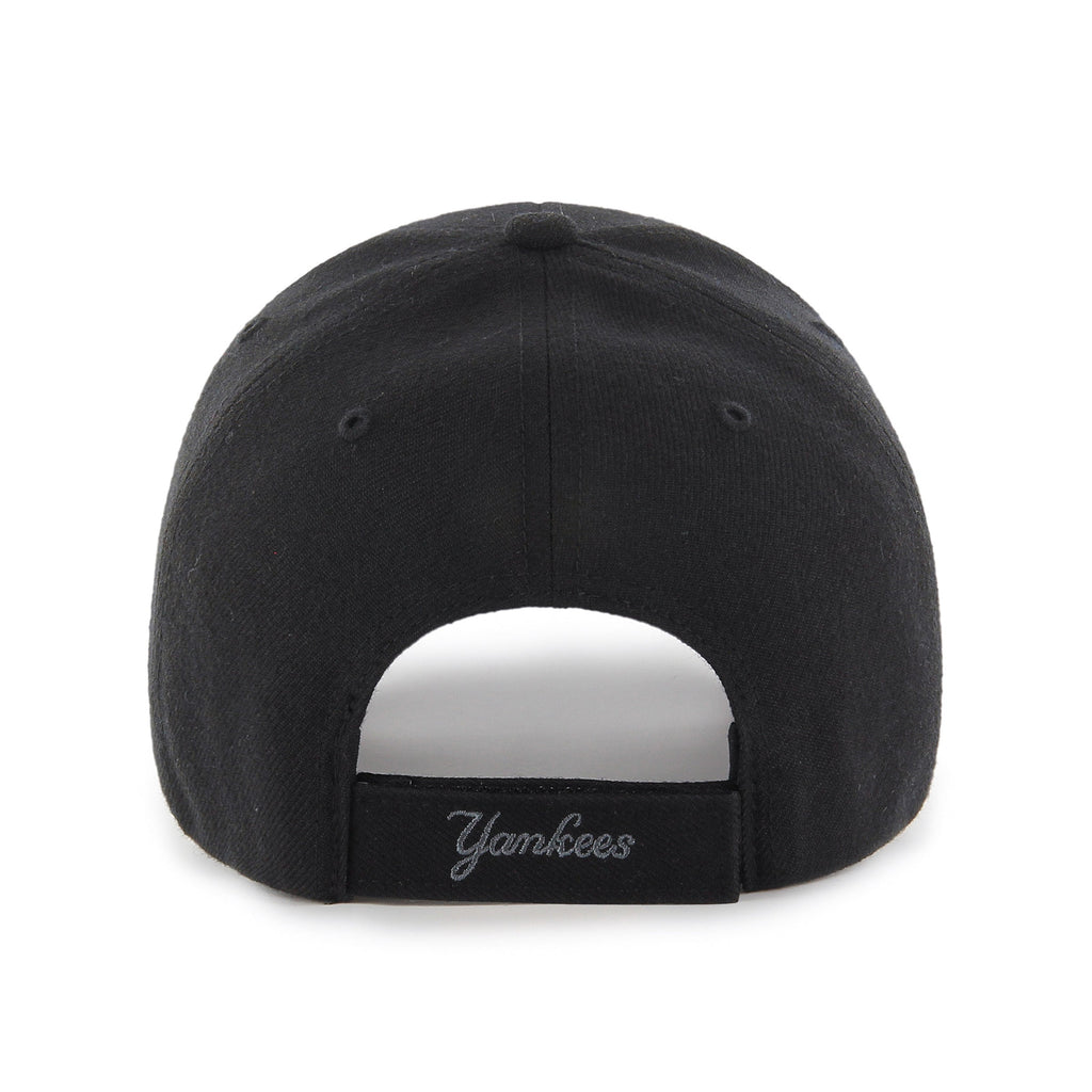 New York Yankees MLB 47 Brand Men Black MVP Adjustable Hat product image 2, provided for visual reference and product detail