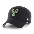 Milwaukee Bucks NBA 47 Brand Men Black MVP Adjustable Hat product image 1, provided for visual reference and product detail