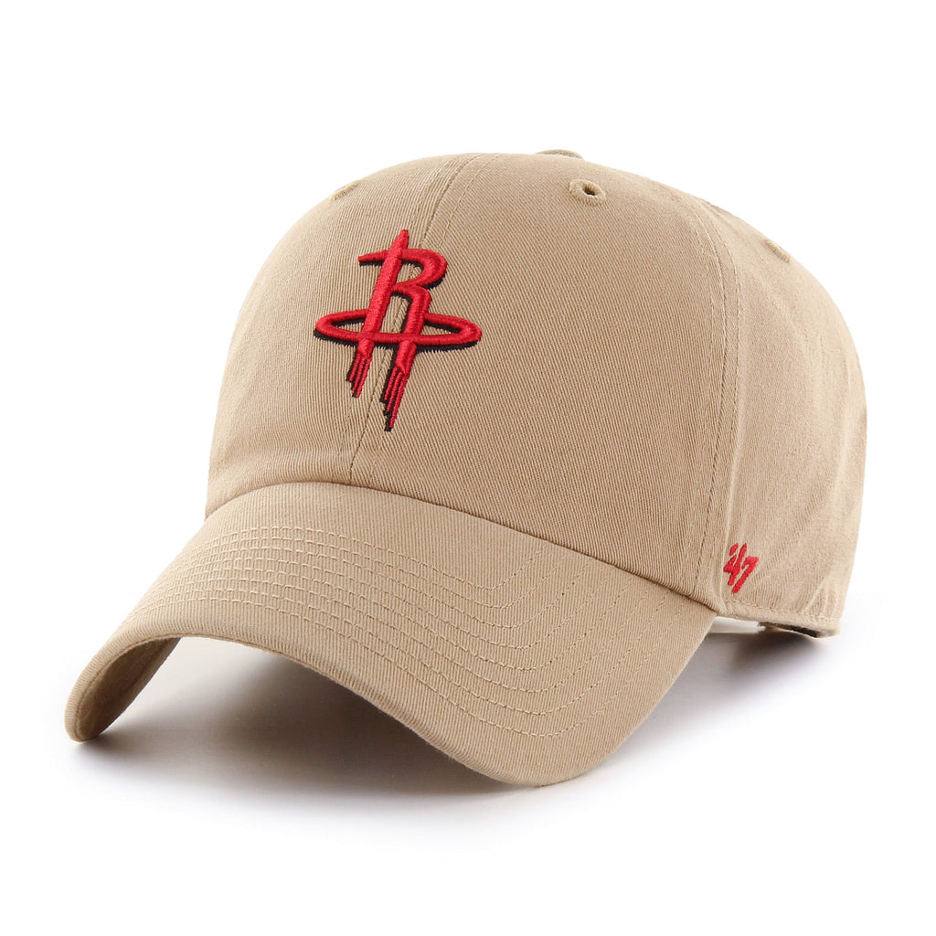 Houston Rockets NBA 47 Brand Men Beige Clean Up Adjustable Hat product image 1, provided for visual reference and product