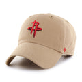 Houston Rockets NBA 47 Brand Men Beige Clean Up Adjustable Hat product image 1, provided for visual reference and product