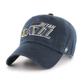 Utah Jazz NBA 47 Brand Men Navy Clean Up Adjustable Hat product image 1, provided for visual reference and product detail