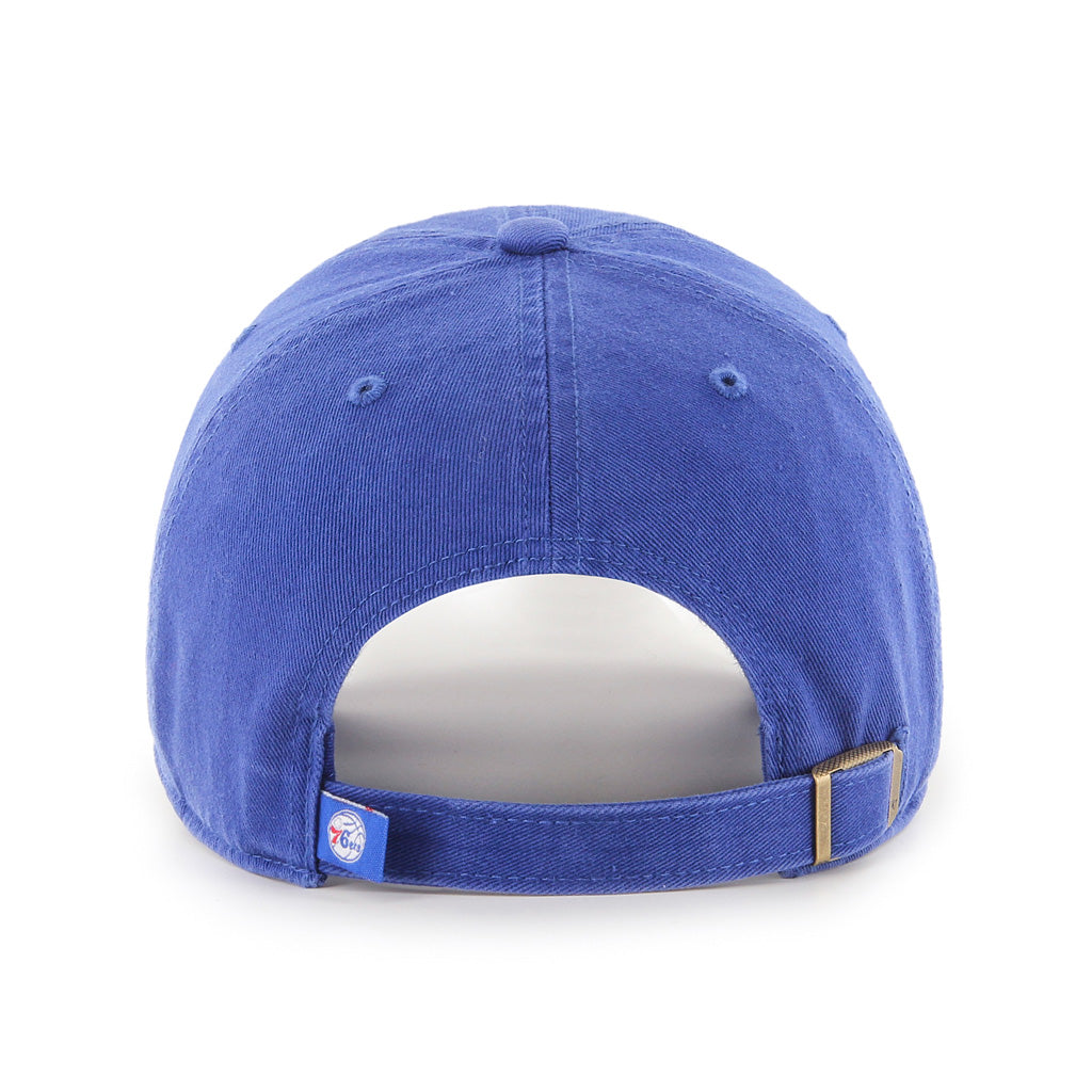 Philadelphia 76ers NBA 47 Brand Men Royal Alternate Clean Up Adjustable Hat product image 2, provided for visual reference