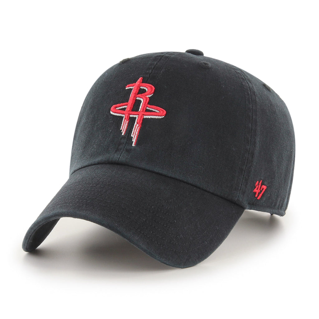 Houston Rockets NBA 47 Brand Men Black Alternate Clean Up Adjustable Hat product image 1, provided for visual reference and