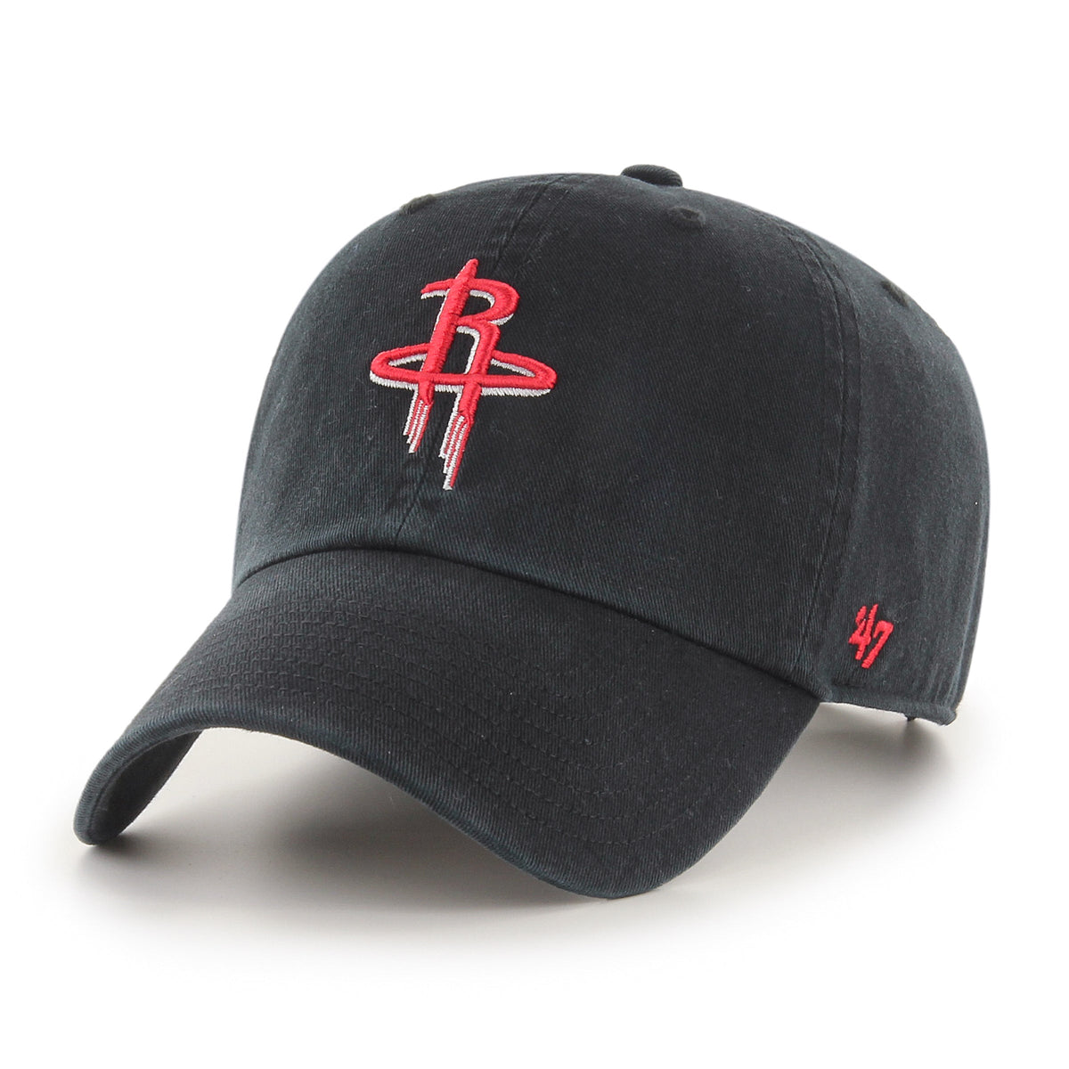 Houston Rockets NBA 47 Brand Men Black Alternate Clean Up Adjustable Hat product image 1, provided for visual reference and