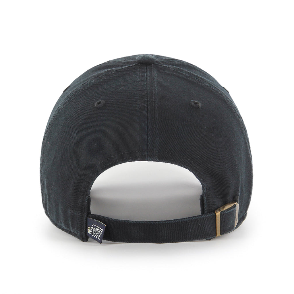 Utah Jazz NBA 47 Brand Men Black Clean Up Adjustable Hat product image 2, provided for visual reference and product detail