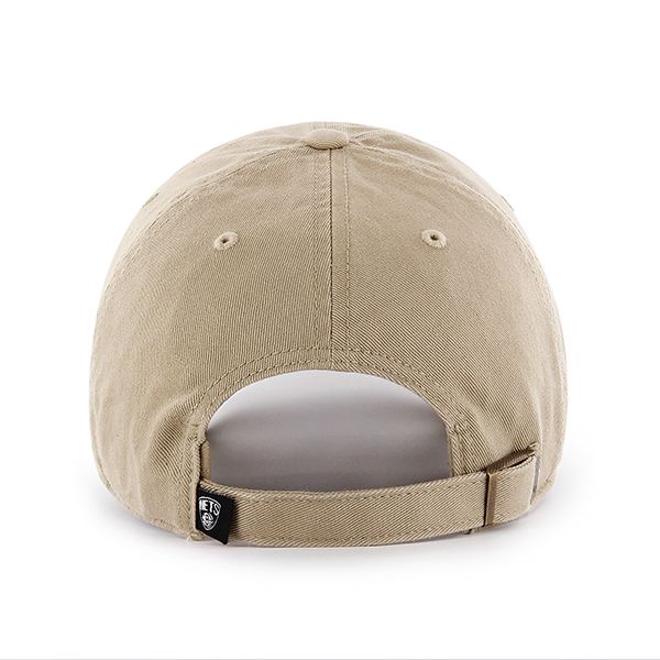Brooklyn Nets NBA 47 Brand Men Beige Alternate Clean Up Adjustable Hat product image 2, provided for visual reference and