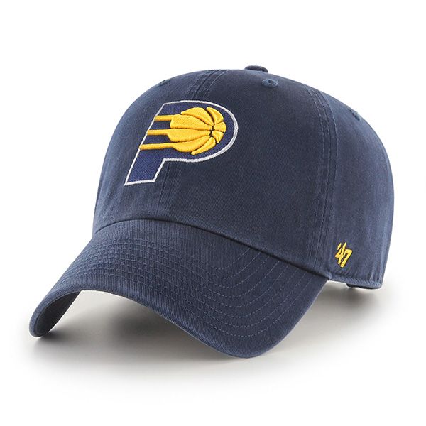 Indiana Pacers NBA 47 Brand Men Navy Clean Up Adjustable Hat product image 1, provided for visual reference and product