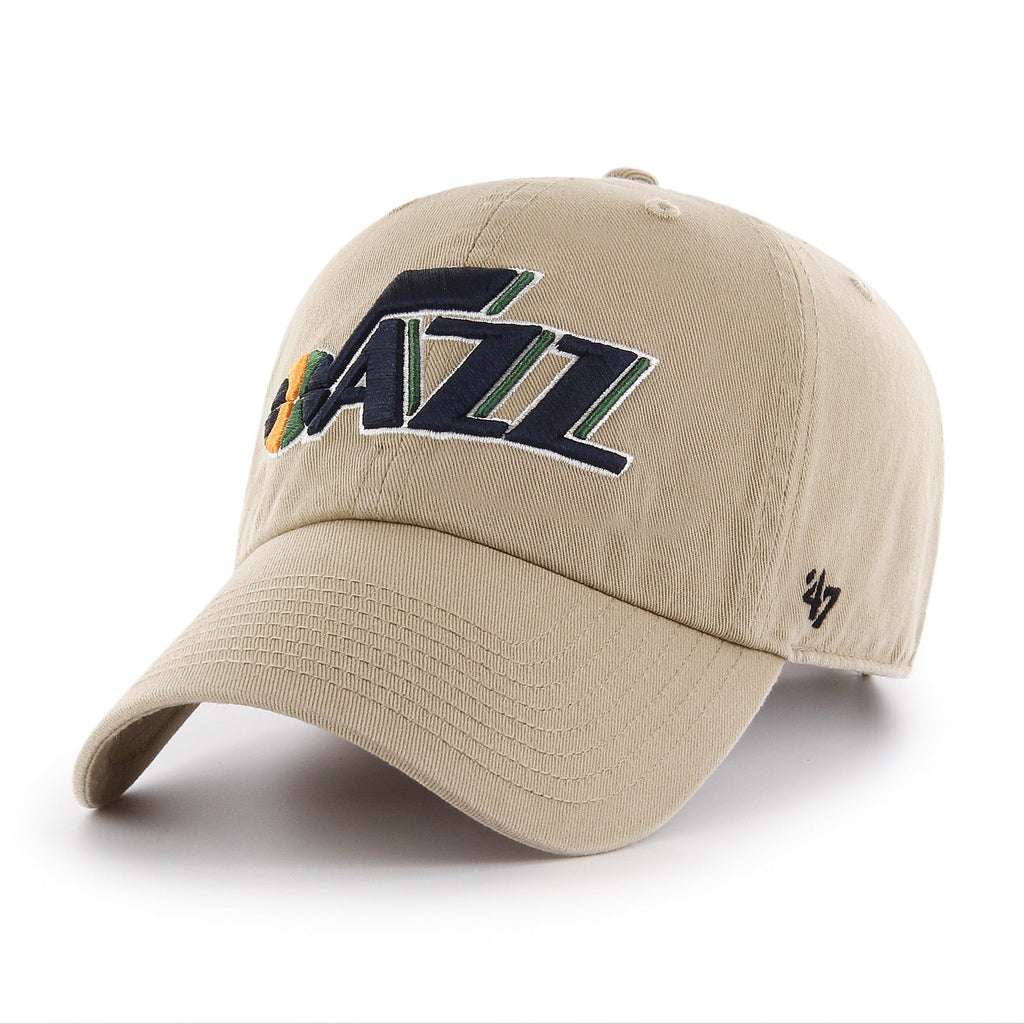 Utah Jazz NBA 47 Brand Men Beige Clean Up Adjustable Hat product image 1, provided for visual reference and product detail