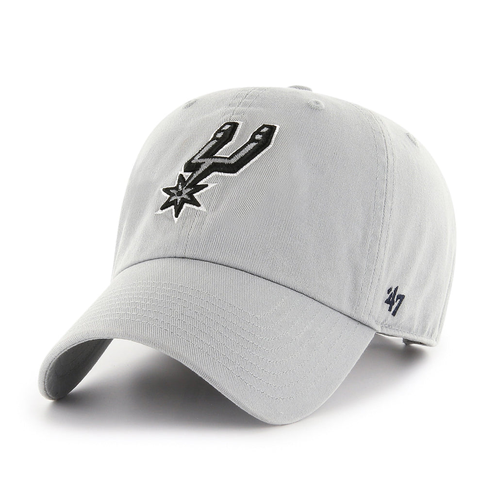 San Antonio Spurs NBA 47 Brand Men Grey Clean Up Adjustable Hat product image 1, provided for visual reference and product