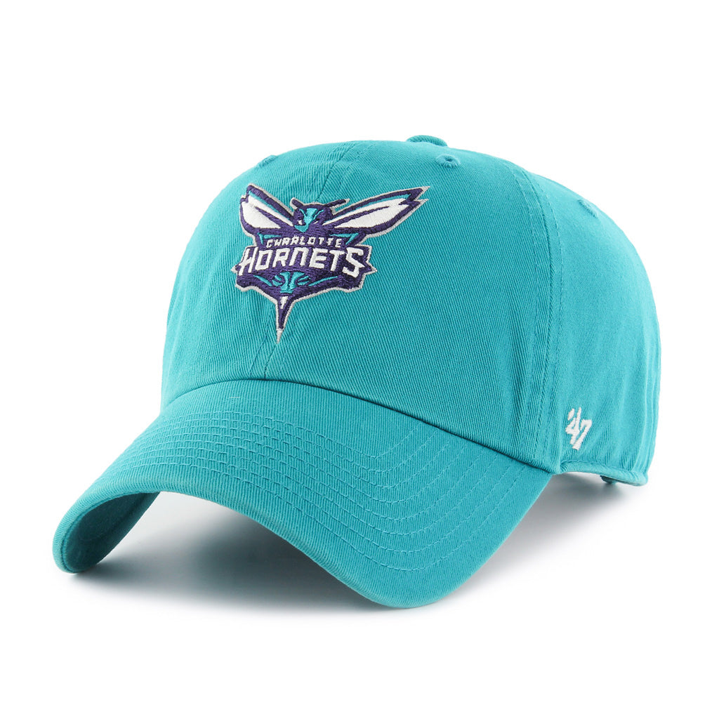 Charlotte Hornets NBA 47 Brand Men Aqua Clean Up Adjustable Hat product image 1, provided for visual reference and product
