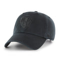 Brooklyn Nets NBA 47 Brand Men Black on Black Clean Up Adjustable Hat product image 1, provided for visual reference and