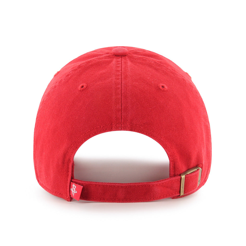 Houston Rockets NBA 47 Brand Men Red Clean Up Adjustable Hat product image 2, provided for visual reference and product