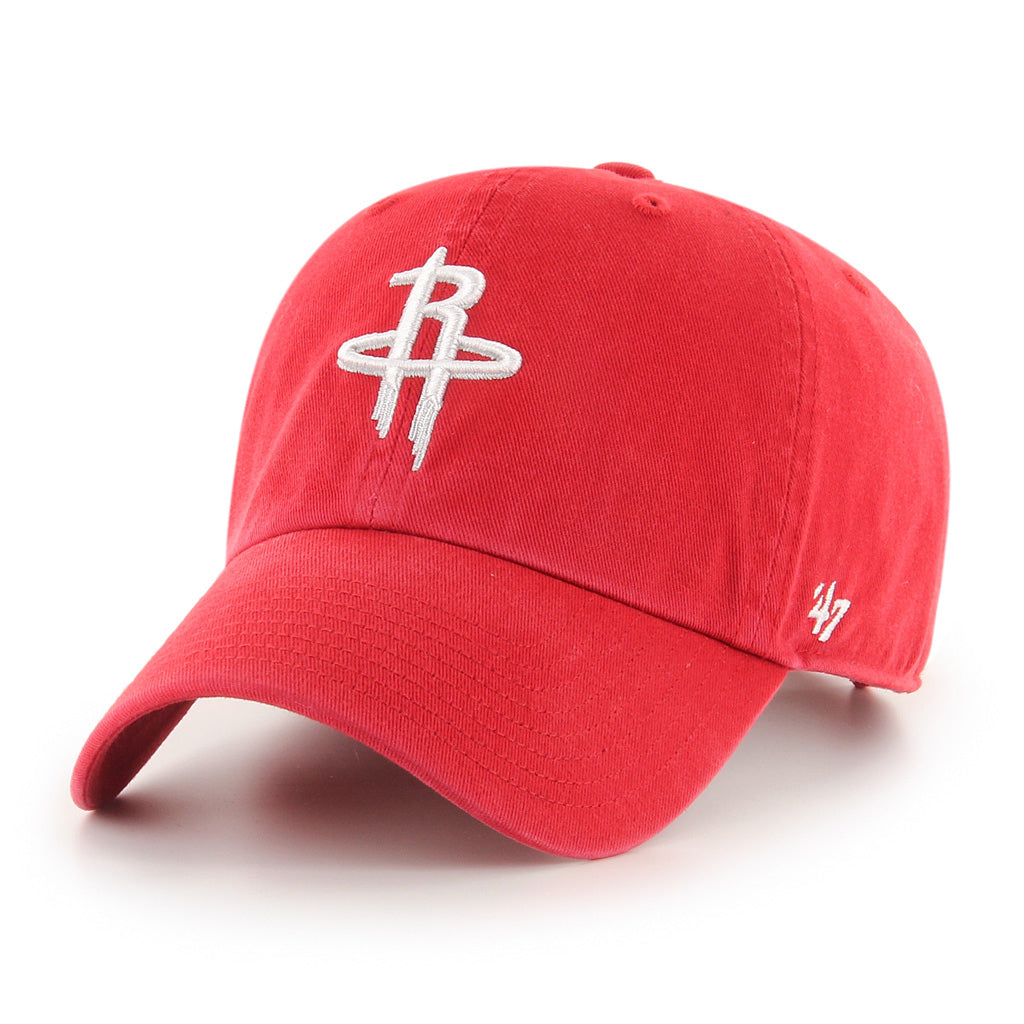 Houston Rockets NBA 47 Brand Men Red Clean Up Adjustable Hat product image 1, provided for visual reference and product