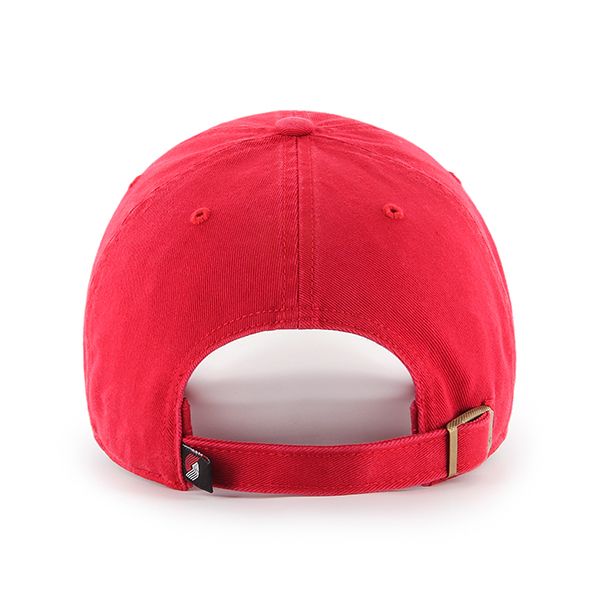 Portland Trail Blazers NBA 47 Brand Men Red Clean Up Adjustable Hat product image 2, provided for visual reference and
