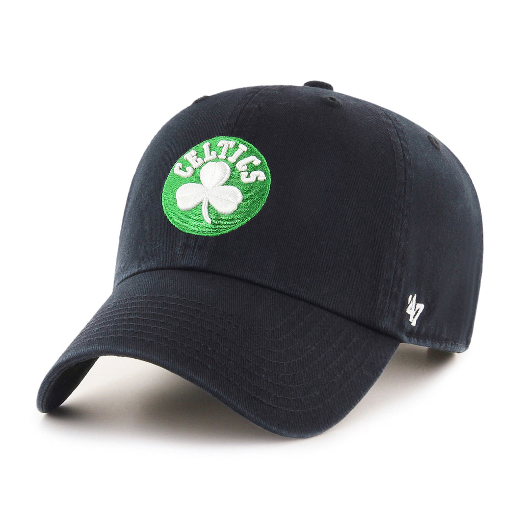 Boston Celtics NBA 47 Brand Men Black Clean Up Alternate Adjustable Hat product image 1, provided for visual reference and