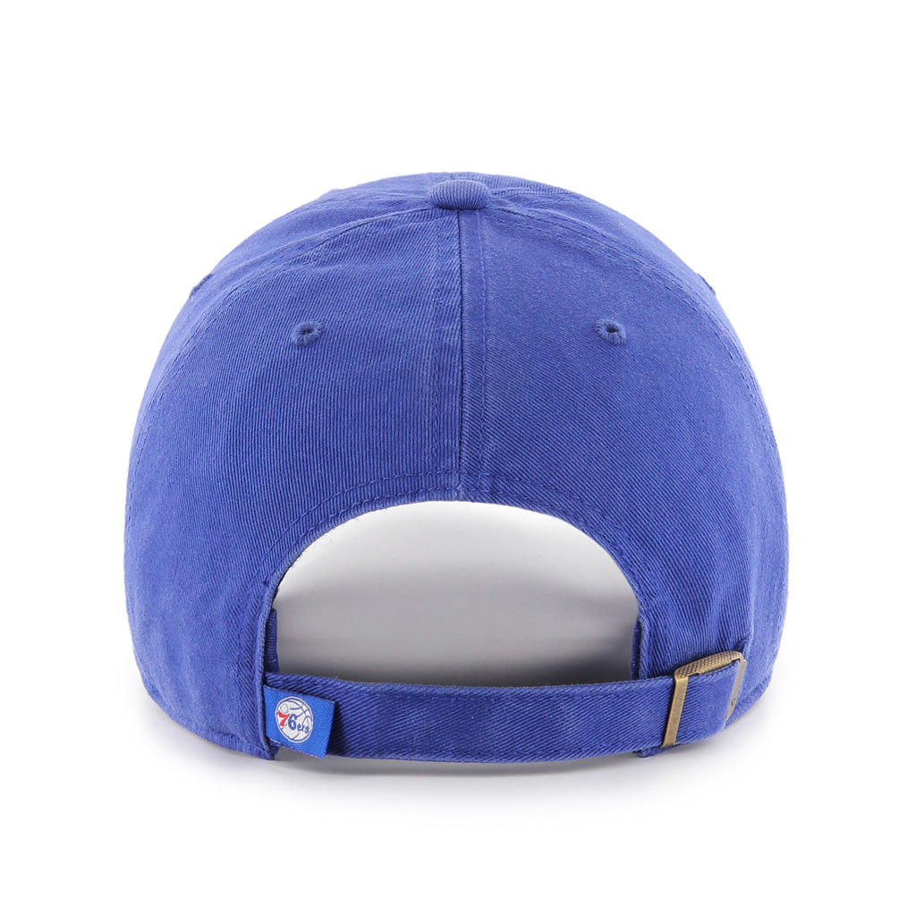 Philadelphia 76ers NBA 47 Brand Men Royal Clean Up Adjustable Hat product image 2, provided for visual reference and product