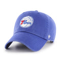 Philadelphia 76ers NBA 47 Brand Men Royal Clean Up Adjustable Hat product image 1, provided for visual reference and product