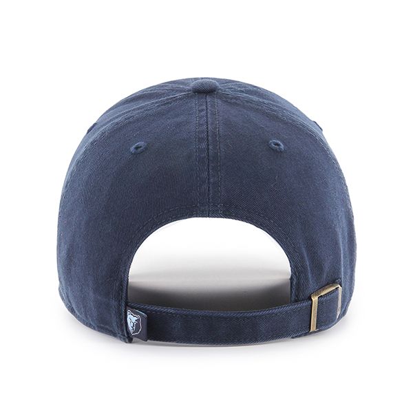 Memphis Grizzlies NBA 47 Brand Men Navy Clean Up Adjustable Hat product image 2, provided for visual reference and product