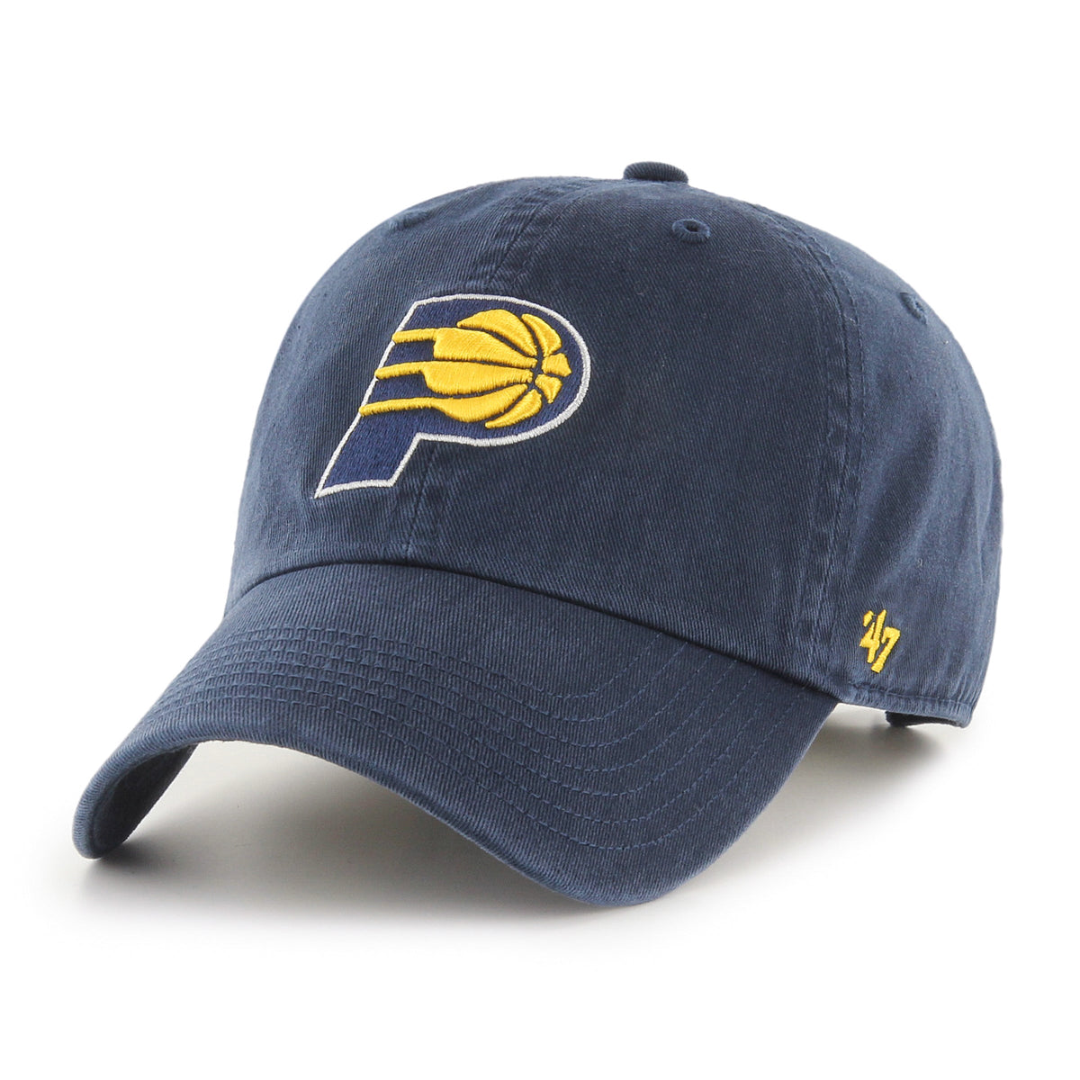 Indiana Pacers NBA 47 Brand Men Navy Clean Up Adjustable Hat product image 1, provided for visual reference and product