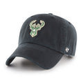 Milwaukee Bucks NBA 47 Brand Men Black Clean Up Adjustable Hat product image 1, provided for visual reference and product