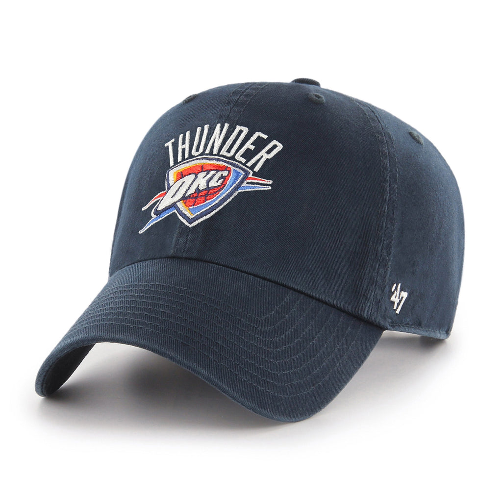 Oklahoma City Thunder NBA 47 Brand Men Navy Clean Up Adjustable Hat product image 1, provided for visual reference and