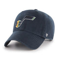 Utah Jazz NBA 47 Brand Men Navy Clean Up Adjustable Hat product image 1, provided for visual reference and product detail