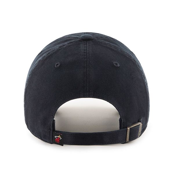 Miami Heat NBA 47 Brand Men Black Clean Up Adjustable Hat product image 2, provided for visual reference and product detail