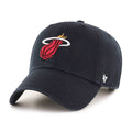 Miami Heat NBA 47 Brand Men Black Clean Up Adjustable Hat product image 1, provided for visual reference and product detail