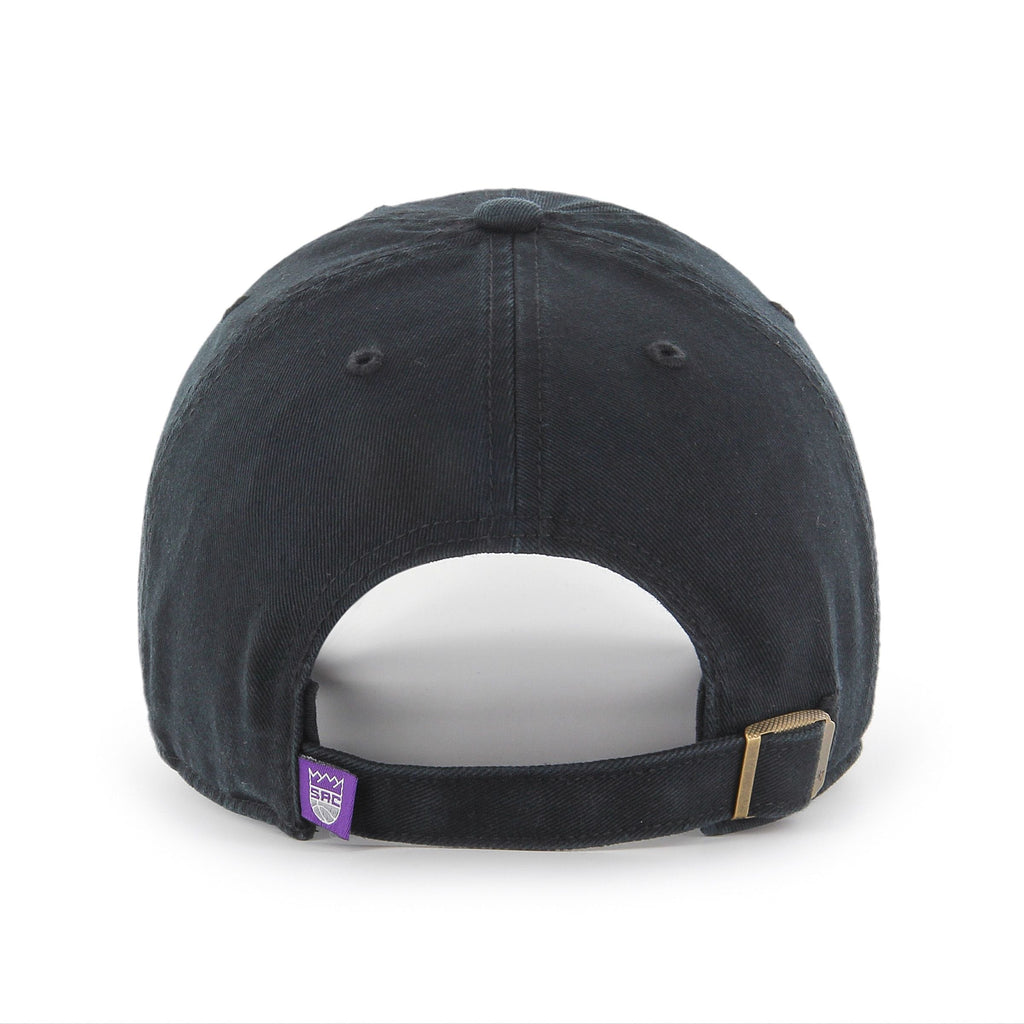 Sacramento Kings NBA 47 Brand Men Black Clean Up Adjustable Hat product image 2, provided for visual reference and product