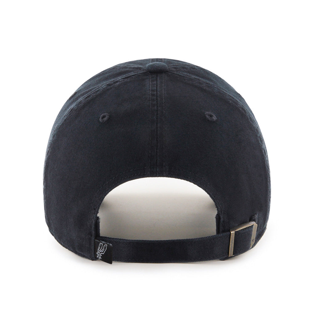 San Antonio Spurs NBA 47 Brand Men Black Clean Up Adjustable Hat product image 2, provided for visual reference and product