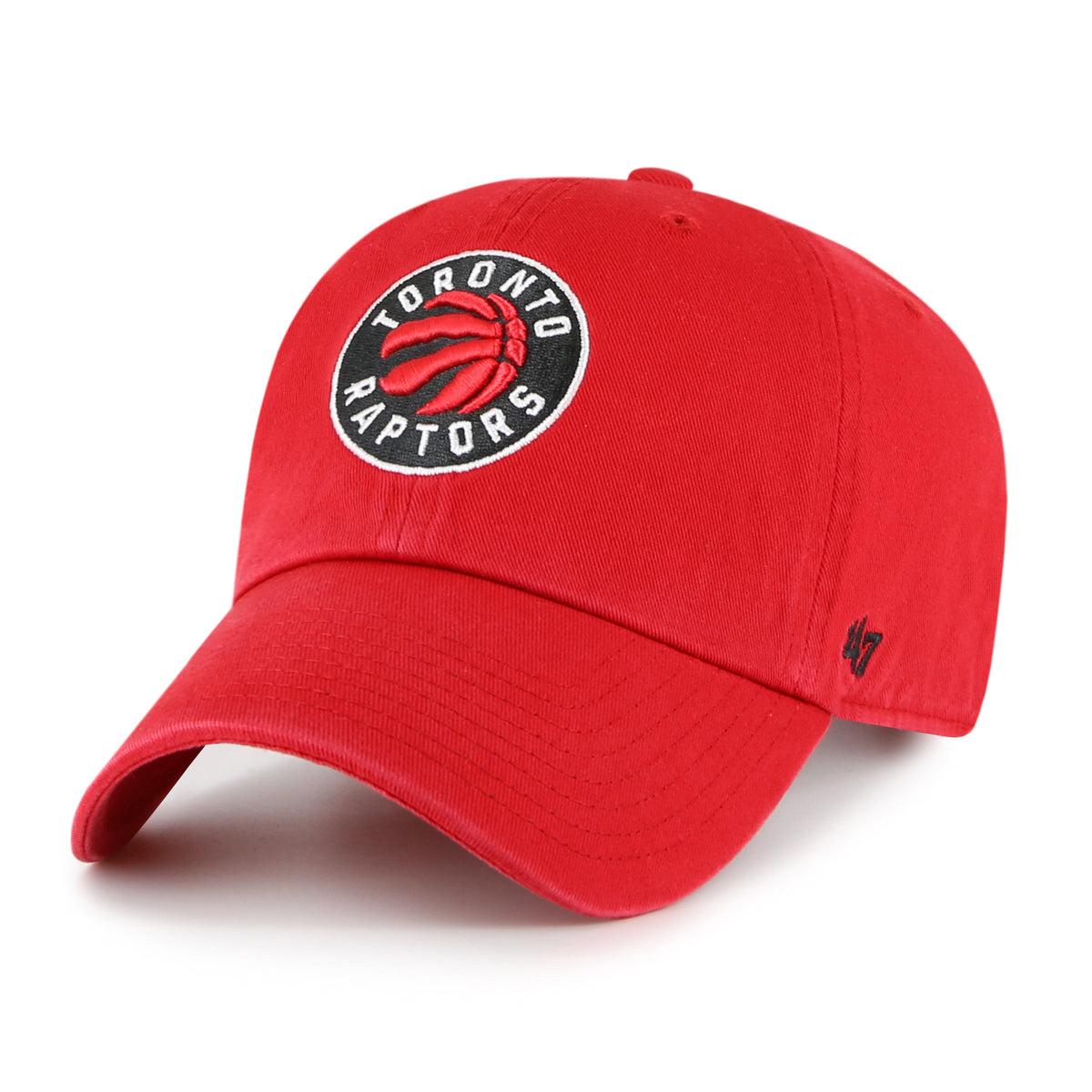 Toronto Raptors NBA 47 Brand Men Red Clean Up Adjustable Hat product image 1, provided for visual reference and product