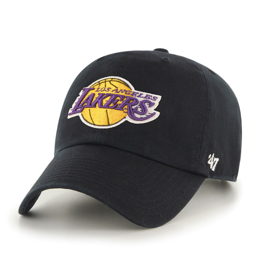 Los Angeles Lakers NBA 47 Brand Men Black Clean Up Adjustable Hat product image 1, provided for visual reference and product