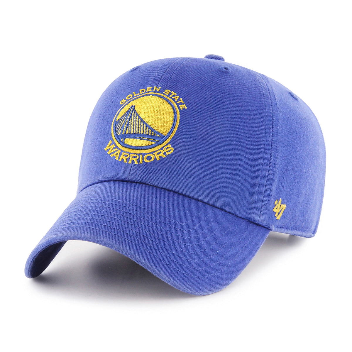 Golden State Warriors NBA 47 Brand Men Royal Clean Up Adjustable Hat product image 1, provided for visual reference and