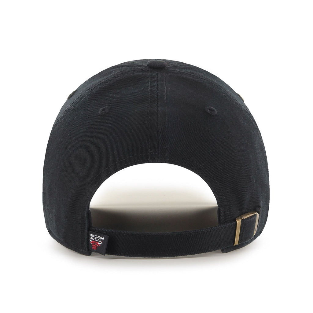 Chicago Bulls NBA 47 Brand Men Black Clean Up Adjustable Hat product image 2, provided for visual reference and product