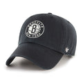 Brooklyn Nets NBA 47 Brand Men Black Clean Up Adjustable Hat product image 1, provided for visual reference and product
