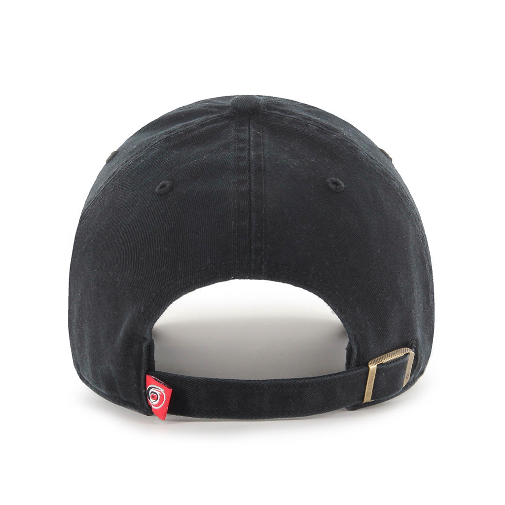 Carolina Hurricanes NHL 47 Brand Men Black Alternate Logo Clean Up Adjustable Hat product image 2, provided for visual
