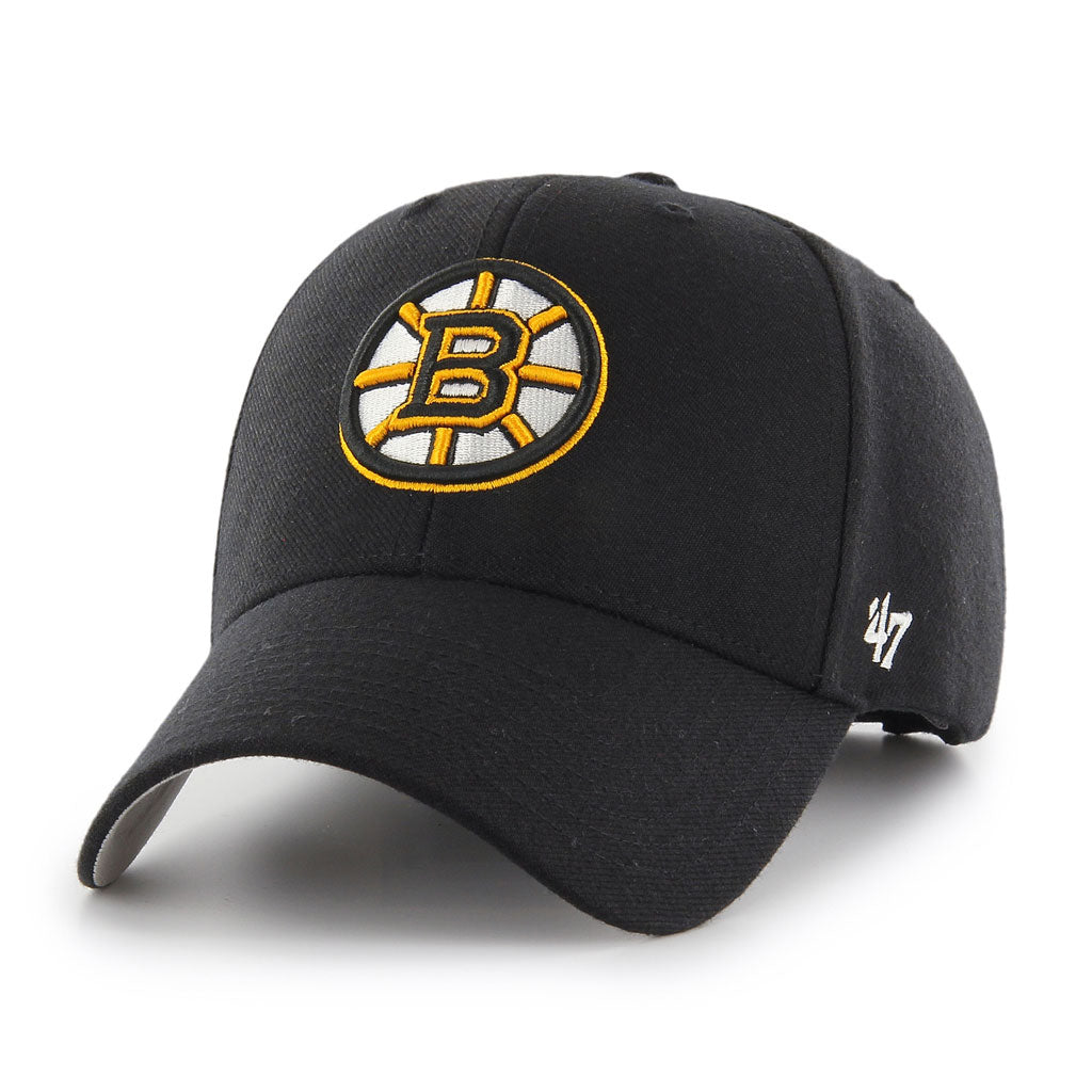 Boston Bruins NHL 47 Brand Men Black MVP Adjustable Hat product image 1, provided for visual reference and product detail