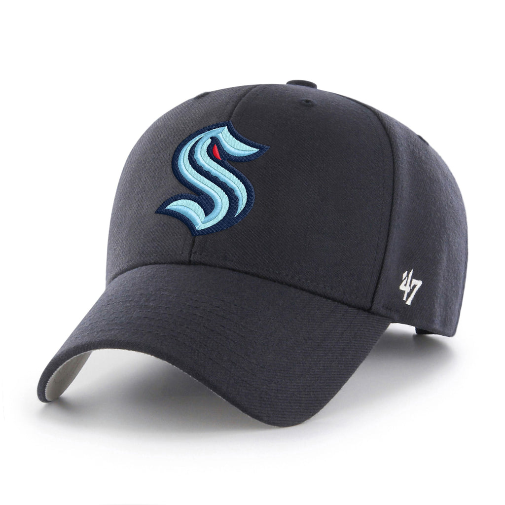 Seattle Kraken NHL 47 Brand Men Navy MVP Adjustable Hat product image 1, provided for visual reference and product detail